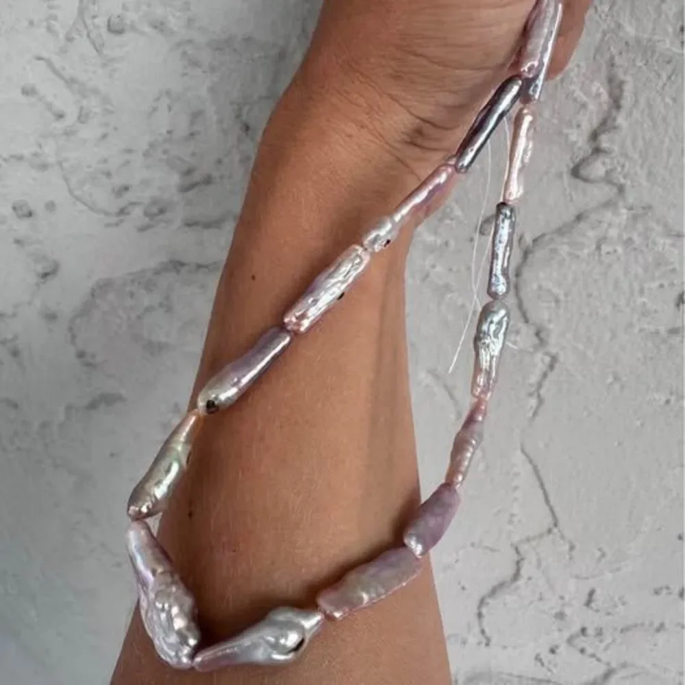 Natural Purple Pearl Rectangular strand for DIY
